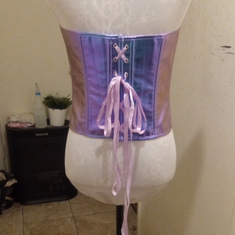 Iridescent Purple Corset Top - Picture 3 of 7